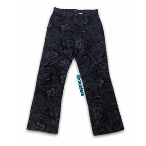 NWT Vintage Deadstock Bill Blass Blue Floral Denim Jeans High Rise/Waisted
